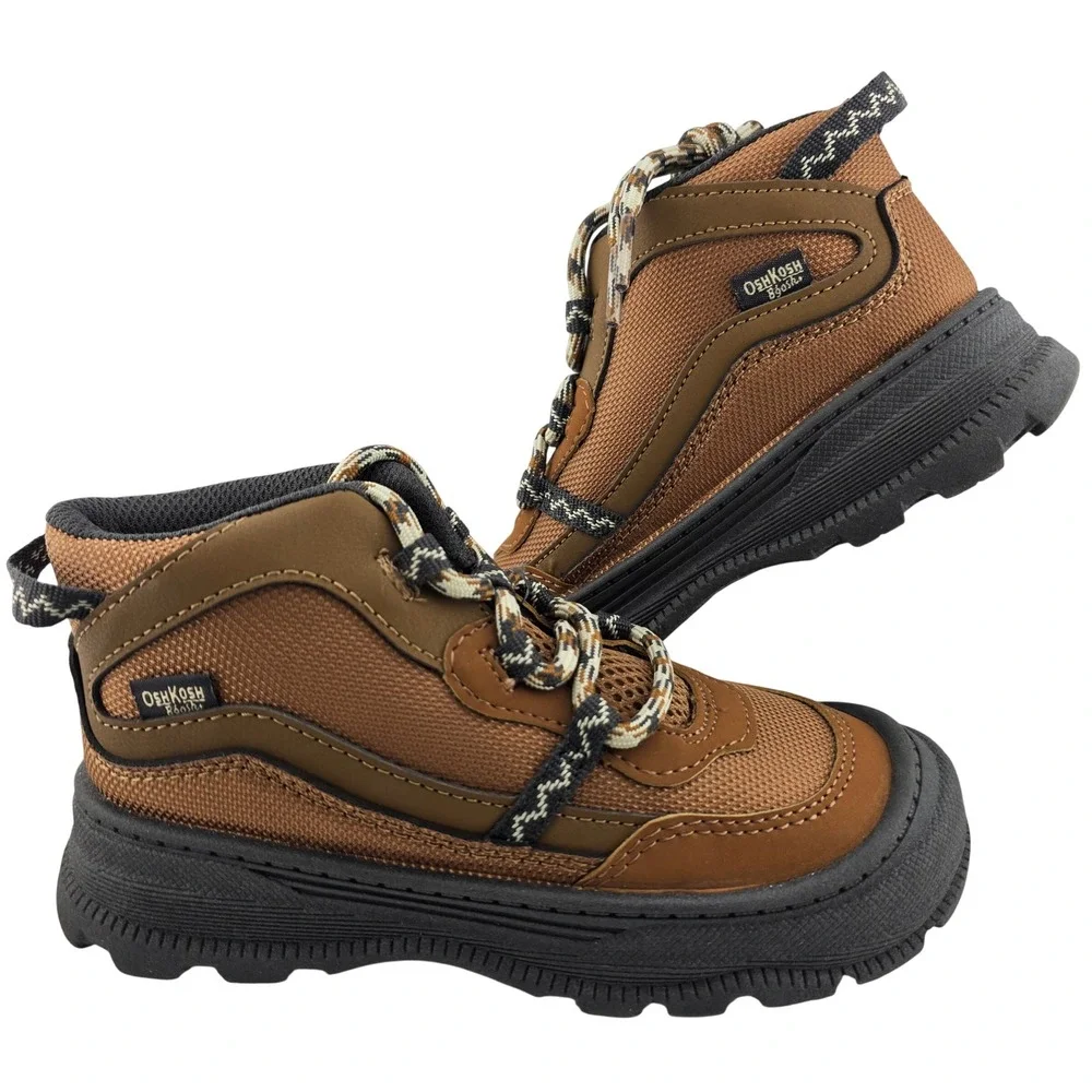OshKosh B'gosh Vuelta Hiking Boots Toddler Size 12 Brown EXCELLENT Outdoor Camp